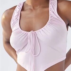Urban Outfitters Pink Tie-Front Crop Top